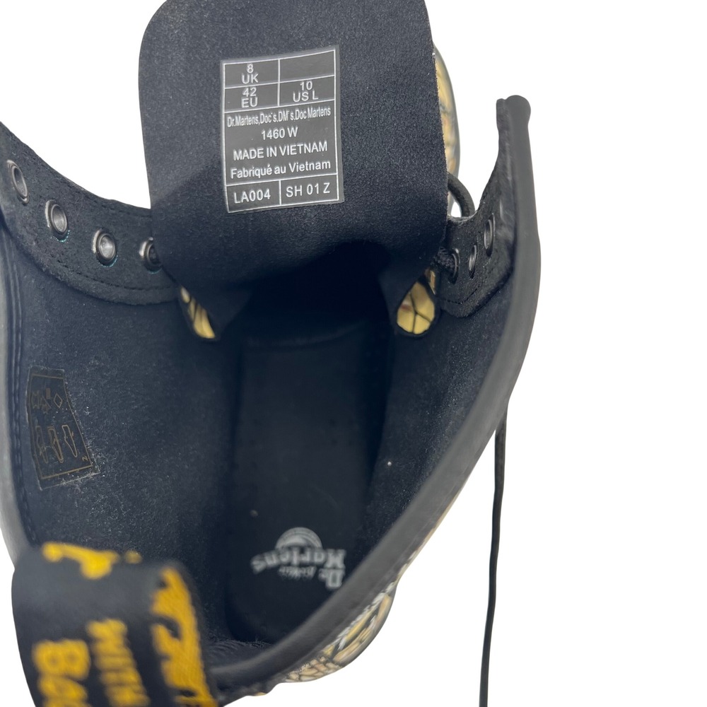 Dr. Martens 1460 Pascal Monarch Butterfly Boots Yellow Black 26735758 Womens 10 - Picture 8 of 9
